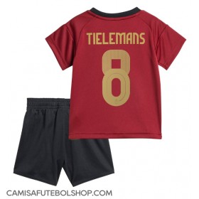 Camisa de time de futebol Bélgica Youri Tielemans #8 Replicas 1º Equipamento Infantil Europeu 2024 Manga Curta (+ Calças curtas)